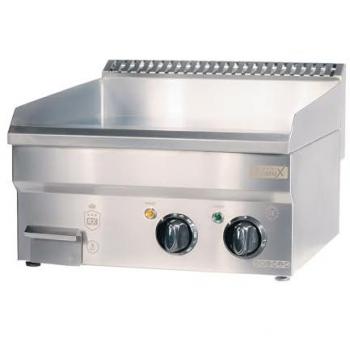 Plancha Eléctrica de Cromo Duro 50 cm Sobremesa - Calentamiento Rápido, Antiadherente PFOA Free, Resistente al Rayado, Potencia 3 kW para Hostelería