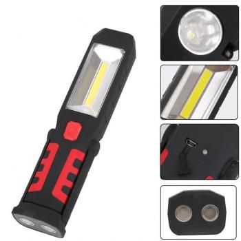 MYQyiyi COB + LED Linterna Magnética Recargable de la Luz del Trabajo con la Lámpara de la Antorcha Plegable del Gancho