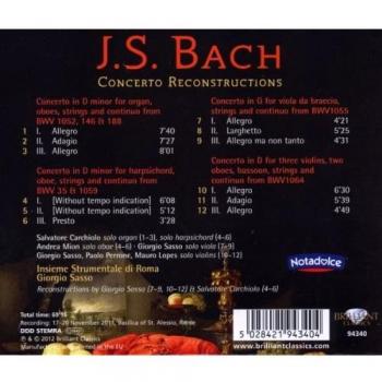 J.S. BACH: Concerto Reconstructions