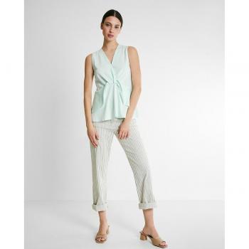 Pantalón pitillo de mujer a rayas con cinco bolsillos