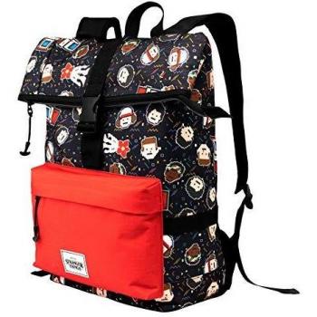KARACTERMANIA Stranger Things 8 bits-Mochila Flap, Multicolor