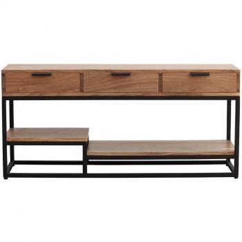 Mueble TV Warren de acacia maciza y metal 115 cm