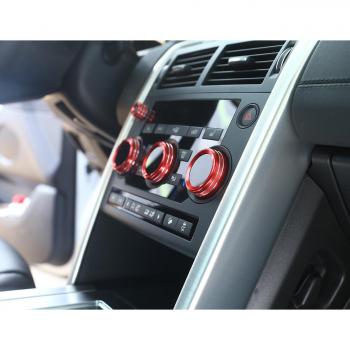 Coche Volumen de Aluminio Aire Acondicionado Perillas Círculo de Audio Adorno para Discovery Sport 2015-2019