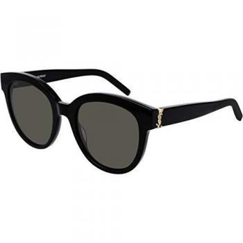 Saint Laurent Round Womens Black Grey Sunglasses - One Size