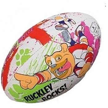 Rugby Ball Gilbert Ruckley Size 4 - Adult Unisex White