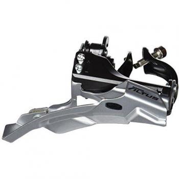 Desviador Frontal Shimano Altus FD-M370 9 Velocidades, Top Swing, Doble Tirón, Compatible con 34.9mm (Adaptadores 31.8mm y 28.6mm)