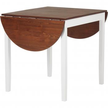 Mesa de Cocina Plegable de Madera con Hojas Abatibles