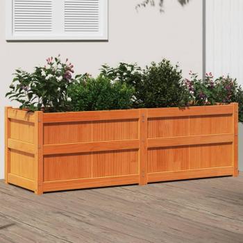 vidaXL Garden Planter Wax Brown 150x50x50 cm Solid Wood Pine