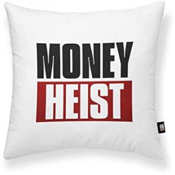 Funda de cojín La casa de papel Money Heist A Multicolor 45 x 45 cm, 100% algodón, suave, varios tamaños