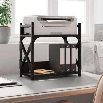 Soporte de impresora 2 niveles negro 40x20x40 cm