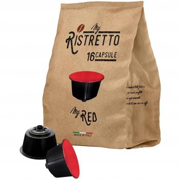 FRHOME - 96 Cápsulas de Café compatibles Nescafé Dolce Gusto - Mezcla MyRed - MyRistretto