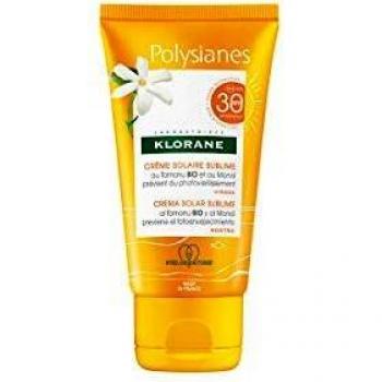 Klorane Polysianes Sublime Solar Cream SPF30 for Face 50ml with Tamanu and Monoi Oils