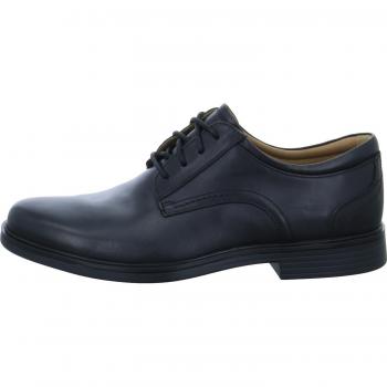 Clarks Un Aldric Lace Black Leather Men's Dress Shoes Size 8.5