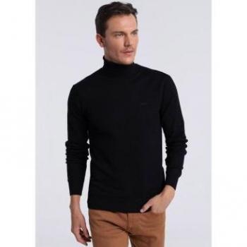 Jersey básico con cuello cisne negro para hombre Lois