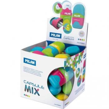Milan Capsule Mix Afilaborra con Depósito Colores Surtidos Pack Expositor de 24 Unidades