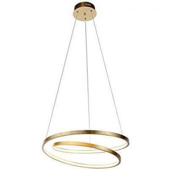 Lámpara colgante LED dorada regulable 55cm diseño ROMAN