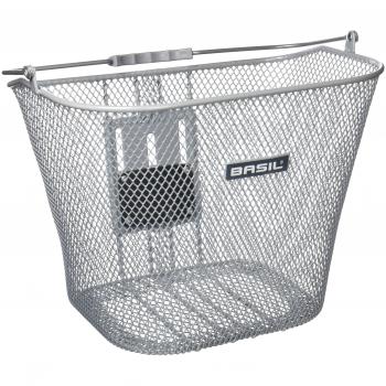 Basil Basimply EC - Cesta para bicicleta, color plata, tamaño talla única