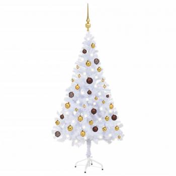 vidaXL Artificial Pre-lit Christmas Tree with Ball Set 120cm 230 Branches