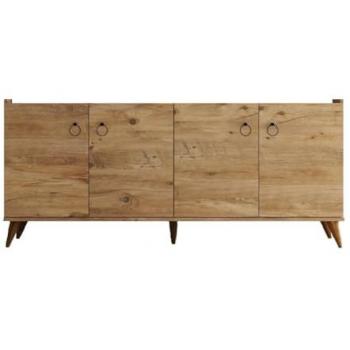 Aparador Buffet 4 Puertas Decoración Pino Atlántico - L180 cm