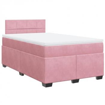 Cama box spring con colchón terciopelo rosa 120x190 cm Vidaxl Rosa