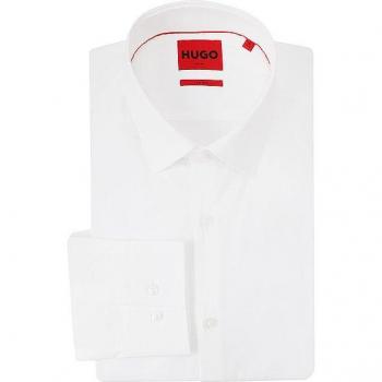 HUGO Slim Fit White Cotton Shirt Model 'Kenno' Size 44