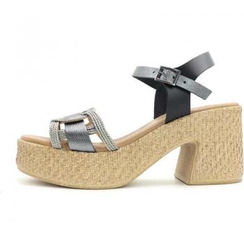 Sandalia PORRONET Mujer Negro / Plomo (Mod: 3061)