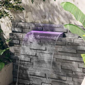 Fuente de Jardín LED RGB Acrílico 60 cm Dia e Noite