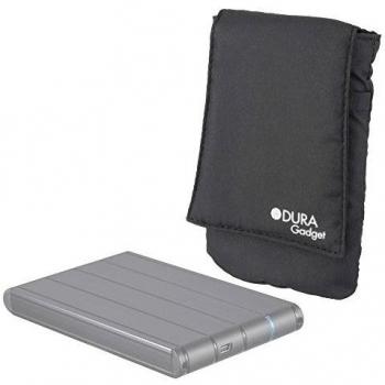 DURAGADGET Funda Protectora Negra Para Carcasa Disco Duro TQE-2530B - Cinta Trasera Para Ajustar Al Cinturón