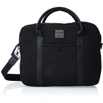 Jack & Jones JACCANVAS Briefcase, con asa. para Hombre, Negro, Einheitsgröße