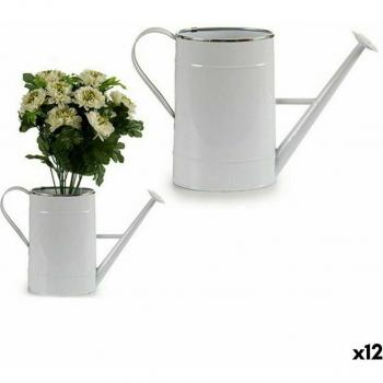 Regadera Decorativa Metal Blanco Plateado 10,5 X 22,5 X 38 Cm - Ibergarden