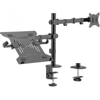 Aisens DTL32TSR-193 Soporte de Mesa Orientable/Inclinable para TV/Portátil de 17-32, Carga hasta 9kg, Color Negro