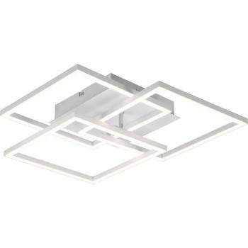 Plafoniera LED Blanca Regulable de 3 Cuadrados con Control Remoto Multifuncional L. 41cm