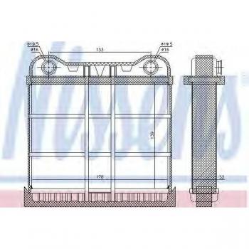 Calefactor NISSENS 70225, intercambiador de calor para calefacción interior