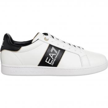 Emporio Armani EA7 Women's White Trainers, Emporio Armani EA7 Men's Classic White and Black Leather Trainers (Size UK 9), Emporio Armani EA7 Men's White Leather Lace-Up Sneakers (Size 10.5 US)
