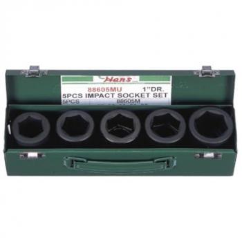 Juego de llaves de impacto HANS 88605MU, 1, 5 piezas (27, 30, 32, 33, 36 mm), en recipiente metálico