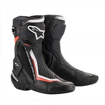 Alpinestars SMX Plus V2 Motorcycle Boots - Black/White Size 44
