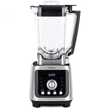 Batidora de Vaso para Smoothies y Zumos, Licuadora para Verduras y Frutas con Función Pica Hielo, 2000 W, 8 Velocidades, Cuchillas de Titanio, 6 Hojas, 2 Litros, Gris. H.Koenig_MXH880