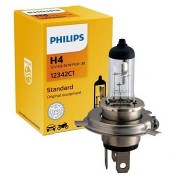 Philips 12V 60/55W H4 Standard Halogen Car Headlight Bulb