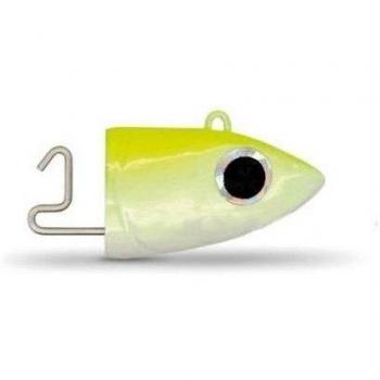 Fiiish Lures - Black Minnow Cabeza OffShore AMARILLO BM120 - Cabeza Plomada para Señuelo Blando de Vinilo - Pesca Spinning de Bass Lubina y otras especies - Pack x 2 Cabezas OffShore de 25g Nº3