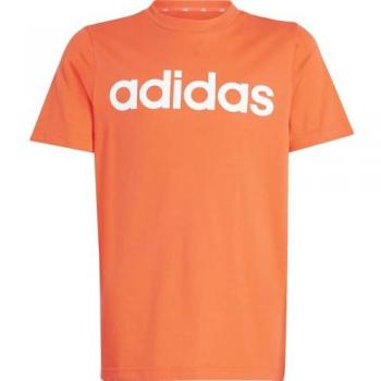 Camiseta infantil adidas essentials linear logo de algodón roja, manga corta