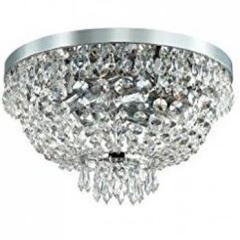 Lámpara de techo cromada CAESAR 5 luces de cristal G9