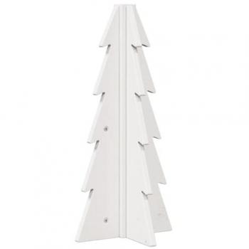 Árbol de Navidad Decorativo de Madera Maciza de Pino Blanco 49 cm