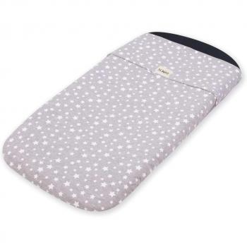 Sábana Anti Destape Capazo para Bebé de Algodón Orgánico Jyoko White Star (75x35cm)