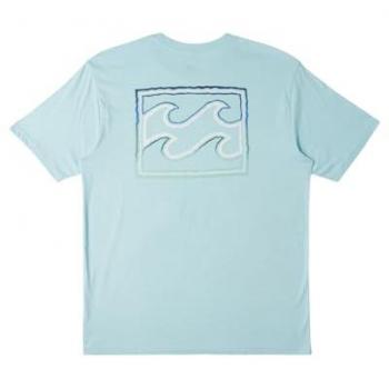 Camiseta de Manga Corta Billabong Crayon Wave para Niños - Color Azul - Talla 8 Años