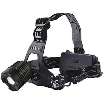 TM Electron TMTOR006 Luz frontal LED recargable con zoom y cinta ajustable a la cabeza para camping, pesca, etc