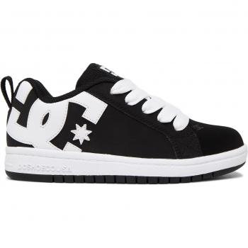 DC Shoes Zapatillas Juvenil Court Graffik - Zapatillas para niños, diseño moderno, suela de goma resistente, amortiguación ligera, parte superior de cuero sintético y textil, cierre con cordones