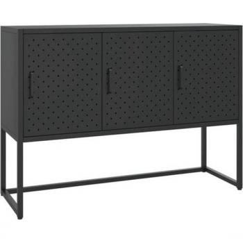 Black Steel Sideboard 105x35x75 cm