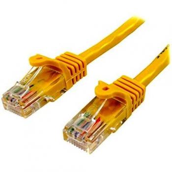 Cable de Red UTP Cat5e Amarillo 3m con Conectores RJ45 Antienganche