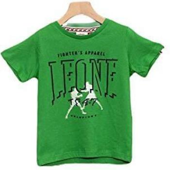 Leone - Plain Fighters Playera de Manga Corta para niños - Verde Voodoo