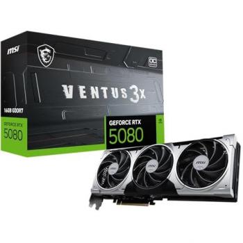 Tarjeta Gráfica MSI GeForce RTX 5080 VENTUS 3X OC PLUS 16GB GDDR7 DLSS4